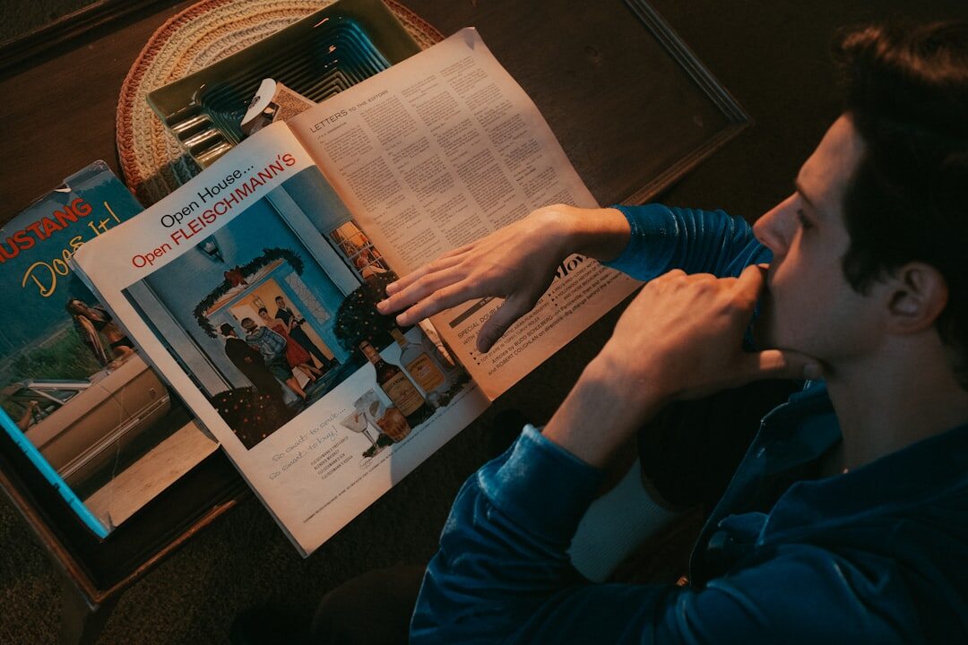 detective reading mystery novel