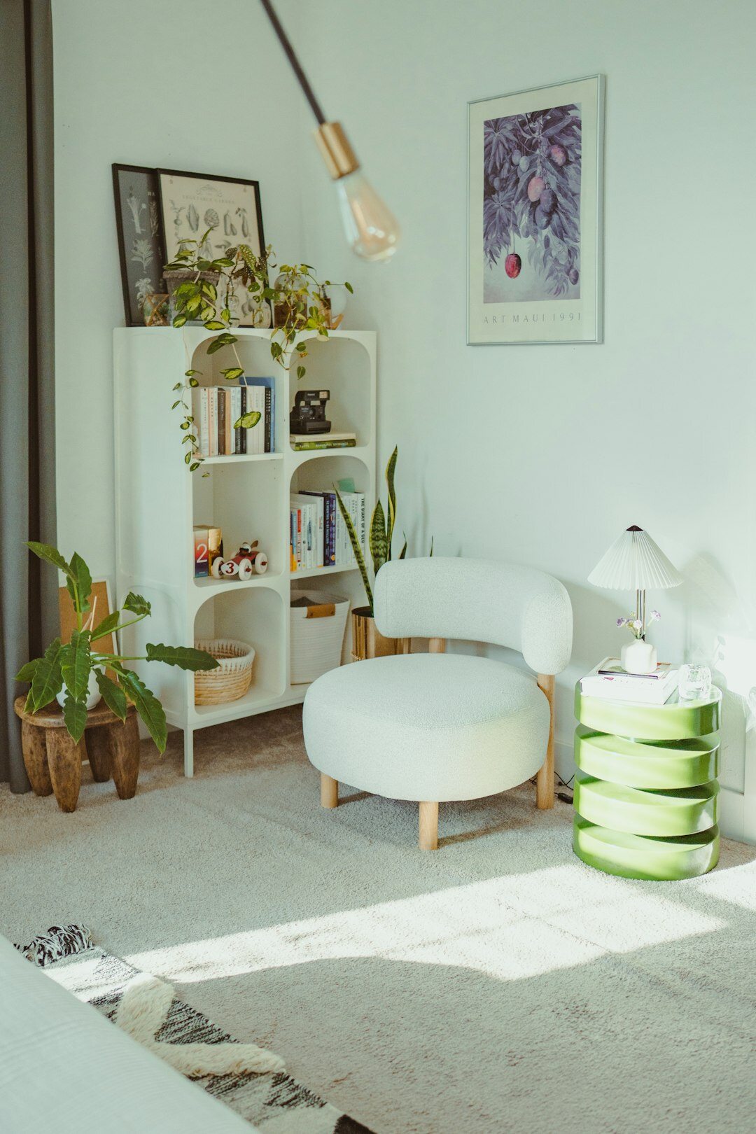 cozy reading corner at home